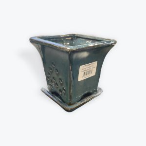 SQUARE ORCHID POT CARIBBEAN SEA 12 cm