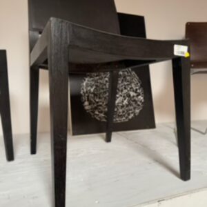 BLK WOOD SIDE CHAIRS/ 4-CHBLK
