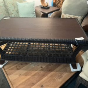 COFFEE TABLE LEATHER WOVEN-CTLW250