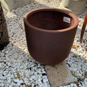 ROUND PLANTER IRON RUST SM