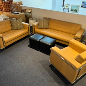 MIES STYLE CAMEL LTHR SEATING-FUR548