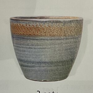 DENAI EGG POT BLUE 7"