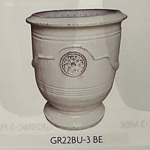 ANDUZE URN POT WHT 22