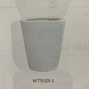 TAPER POT ROUND WHT 13"