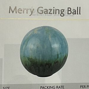 MERRY GAZING BALL 12"