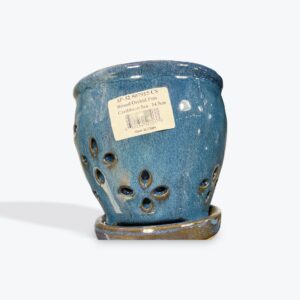 ROUND ORCHID POTS CARIBBEAN SEA 14.5 cm