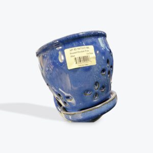ROUND ORCHID POTS BLUE 14.5 cm