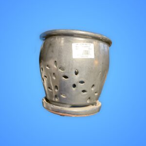 ROUND ORCHID POTS GRAPHITE 18 cm