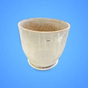 EGG PLANTER WITH SAUCER WHITE 35 cm