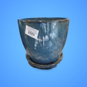 EGG PLANTER WITH SAUCER CARIBBEAN SEA 21 cm