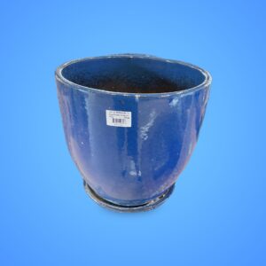 EGG PLANTER WITH SAUCER BLUE 35 cm