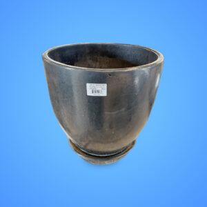 EGG PLANTER WITH SAUCER GRAPHITE 35 cm
