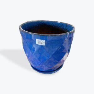 DIAMOND PLANTER FALLING BLUE 36 cm