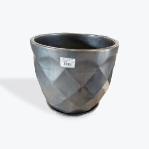DIAMOND PLANTER GRAPHITE 36 cm