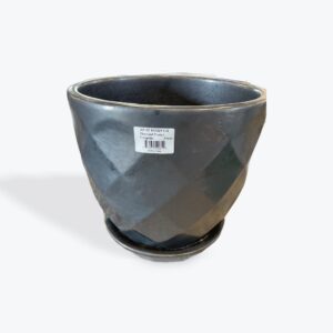 DIAMOND PLANTER GRAPHITE 29 cm