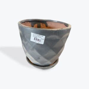 DIAMOND PLANTER GRAPHITE 21 cm