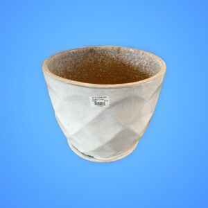 DIAMOND PLANTER WHITE 36 cm