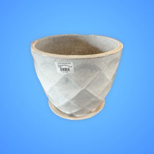 DIAMOND PLANTER WHITE 29 cm