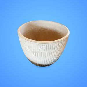 BARK PLANTER WHITE 47 cm