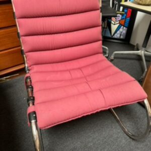 KNOLL VINTAGE MAUVE CHROME CHAIR-R142666