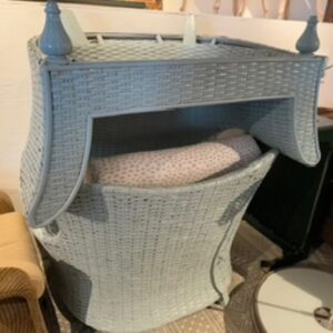 TURQUOISE WICKER LOVE SEATS-749324X