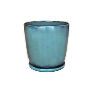 AQUA - 14" EGG POT ATTACHED SAUCER POT (1)