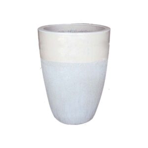 TALL25" TWO TONE TALIA POT 14' WHITE (1)