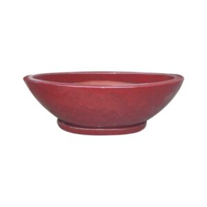 OVAL DISCUS PLANTER PERSIAN RED- 8"