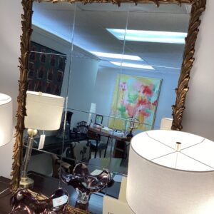 ANTQ FRENCH RECT GOLD MIRROR