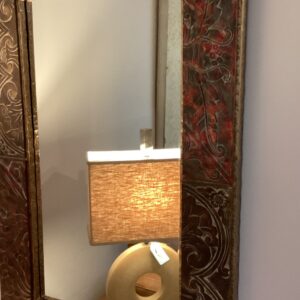 CARVED RED GOLD MIRROR