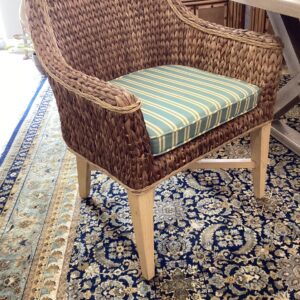 BRAIDED STRAW 4 CHAIRS-STRWBASK