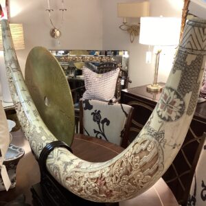 SCRIMSHAWED-BONE SCULPTURE