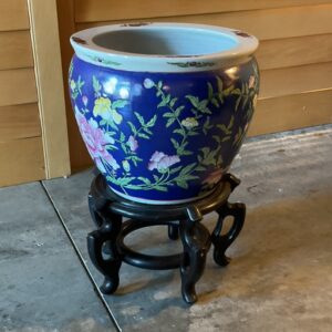 Blue Fish Pot with Stand-712413V