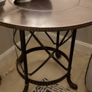 SIDE TABLES ROUND COPPER TOP-FURSTC