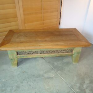 TROPICAL CARVED WOOD COFFEE TABLE-S601697