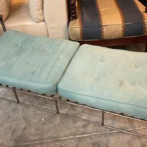 METAL TURQUOISE CUSHIONS BENCH- 764773E