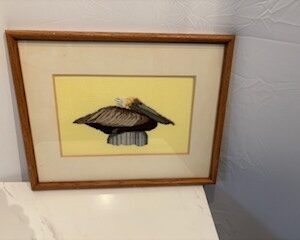 CROSS STICHED PELICAN